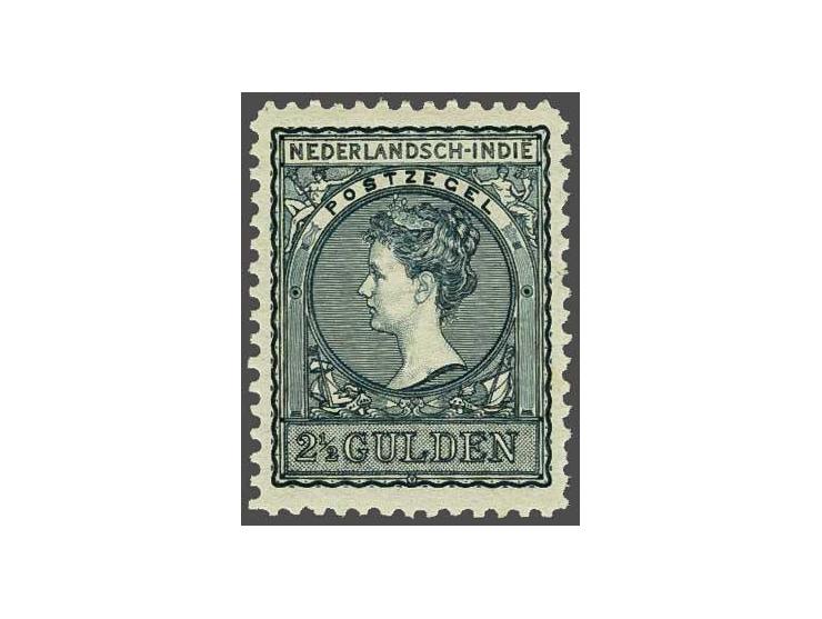 Veth 2½ gulden zwartblauw tanding 11, pracht ex. met vakkundig verwijderde plakker, cat.w. 1100