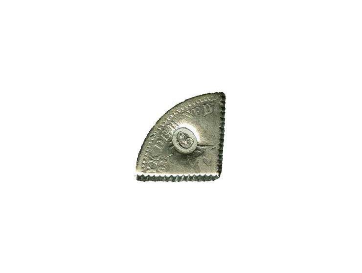driekantje van 25 cent (1838) zf-
