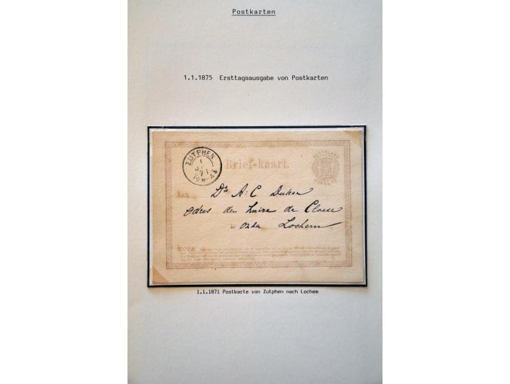 Gespecialiseerde collectie w.b. tandingen (o.a. nr. 18A), poststukken (o.a. drukwerk met nr. 14 en drukwerk met nr. 17 in paa