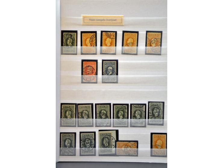 Jubileum 1913, collectie */** en gestempeld w.b. grotere eenheden, stempels (o.a. grootrond), nr. 101 (4x w.b. 3 ex. vals), 1