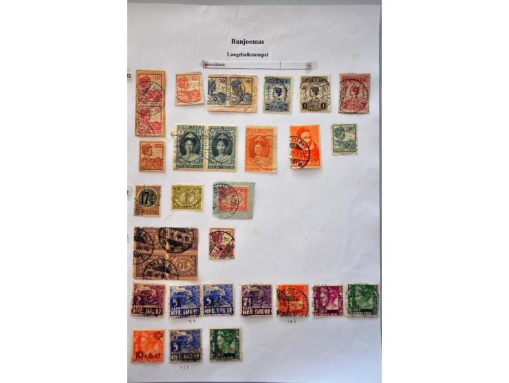 langebalkstempels, zeer uitgebreide collectie van ruim 15.000 zegels en ca. 260 poststukken w.b. Bandjaran-Japara, Lemahabang