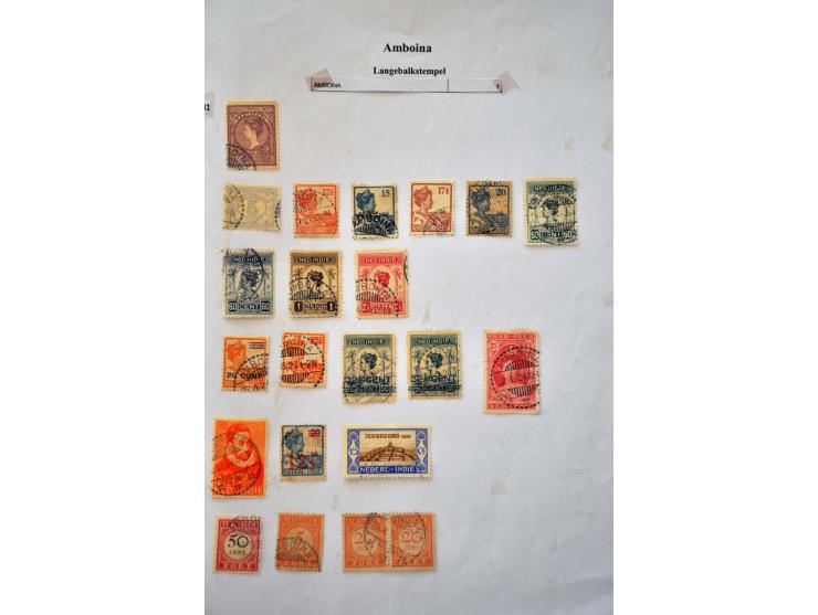 langebalkstempels, zeer uitgebreide collectie van ruim 15.000 zegels en ca. 260 poststukken w.b. Bandjaran-Japara, Lemahabang