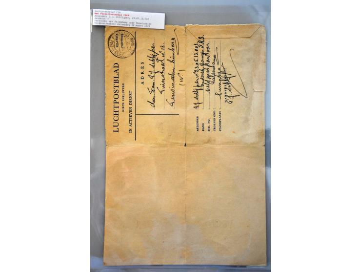 militaire luchtpostbladen 1947-1949, gespecialiseerde gebruikte collectie van ca. 55 ex. w.b. geïllustreerd en met bijfranker
