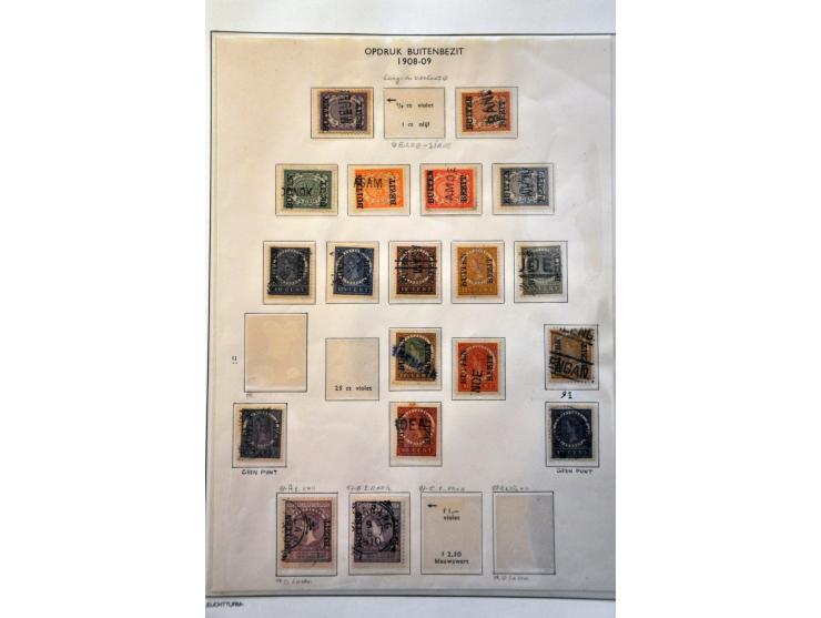 emissies Cijfer 1902 en Veth, gespecialiseerde collectie w.b. stempels, plaatfouten, grotere eenheden, Java en Buiten Bezit, 