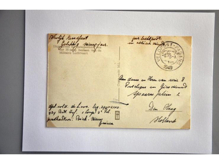 Nederlands gezag 1945-1950, 21 poststukken w.b. gecontroleerd (Bu.NCD6) op brief Bandoeng-Voorschoten 19.12.47, Passed by RNF