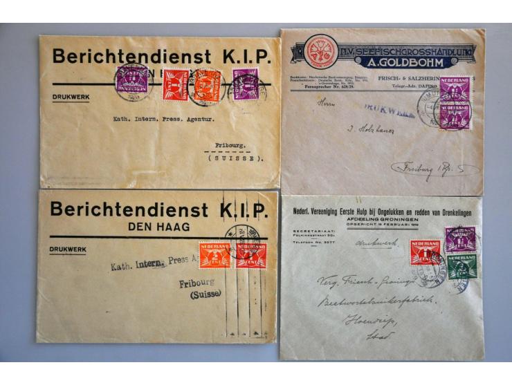 36 poststukken met Lebeau Cijfer w.b. aangetekend, expresse, waarde en censuur