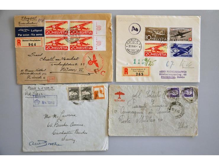 over 200 censored letters 1939-1945 mostly European countries, many airmail, in album