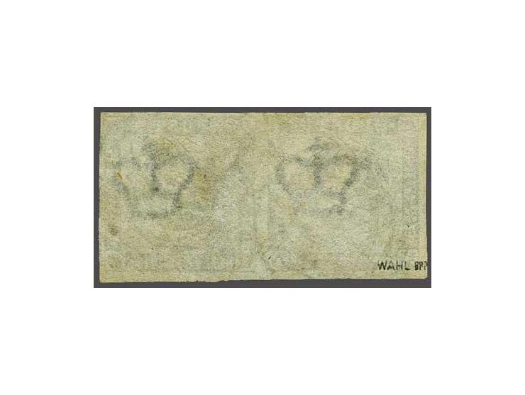 Coat of Arms 16 skilling grey violet in pair, fine/very fine and signed Wahl, cat.v. 440+