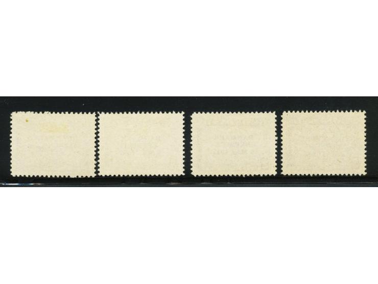 Danmark Befriet 30 øre - 5 kroner with variety colours overprint changed, very fine used, cat.v. 800