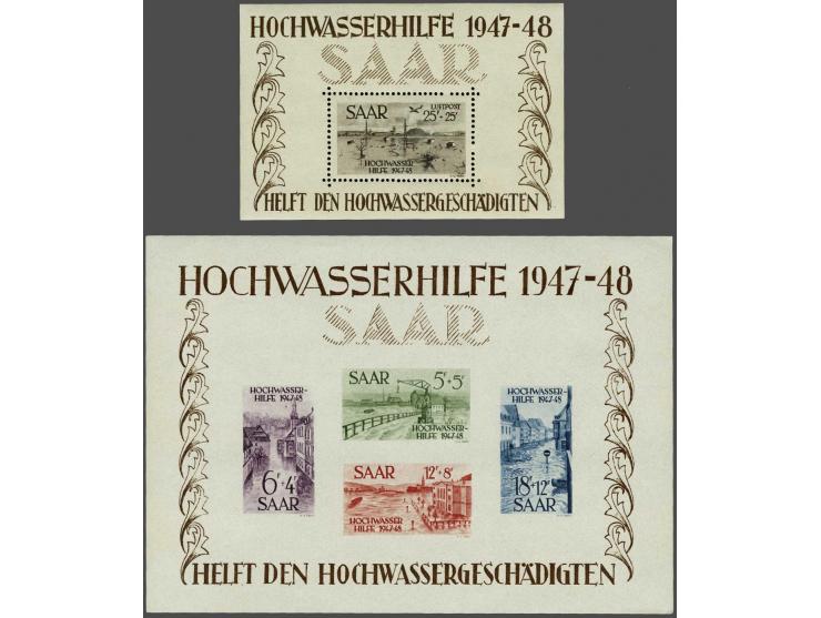 Hochwasserhilfe minisheets, very fine unmounted mint (nr. 1 some minor offset at reverse), cat.v. 1600