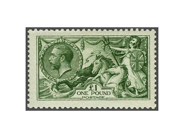 Seahorses £1 green, a fine to very fine mounted mint ex., cat.v. £ 3500