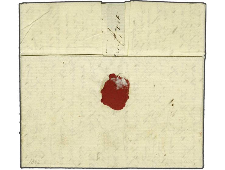 Distributie LOENEN. (met punt) in rood op achterzijde brief Wilnis 31 aug 42 naar Elst bij Amerongen, geschreven Af te geven 