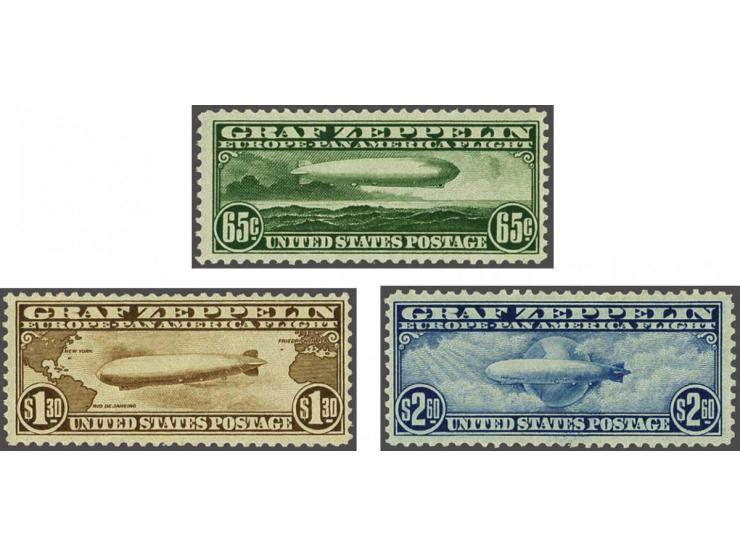 Airmail. Graf Zeppelin 65 cents - 2,60 dollars, very fine unmounted mint (nr. C15 some gum bends), cat.v. $ 1900