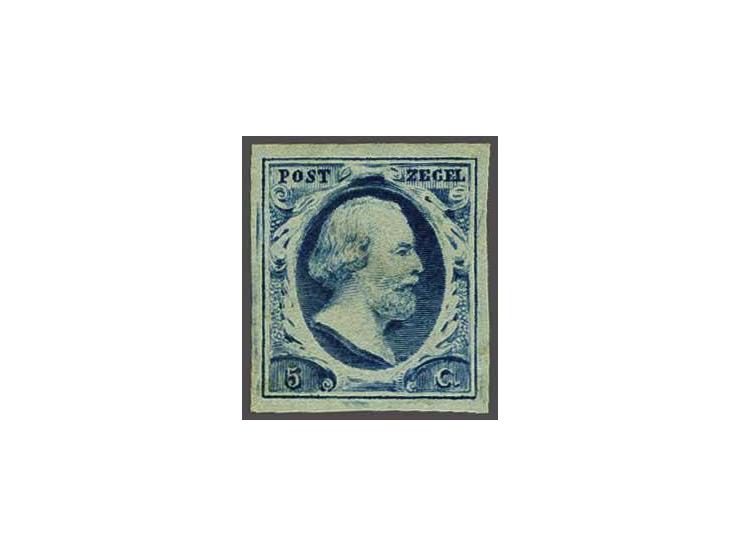 5 cent blauw plaat II pos. 15, pracht ex. met volle originele gom