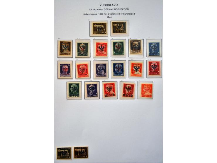 van Italiaanse gebieden, collectie met beter materiaal van o.a. Albanië, Laibach, Montenegro, Zara w.b. gesigneerd (o.a. Dien
