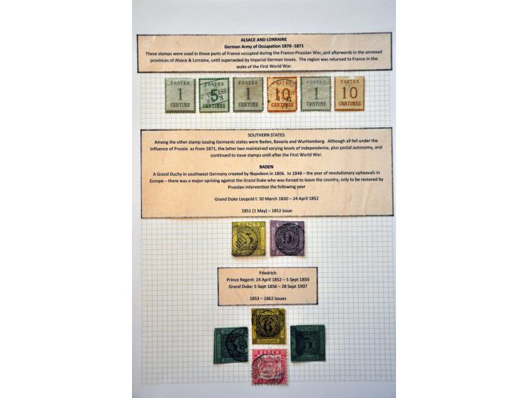 collectie inclusief staten tot ca. 1952 opgezet op blanco bladen