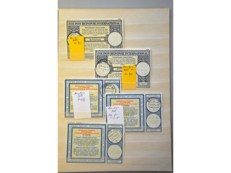 International Reply Coupons (Internationale Antwortscheine) 1959 - 1989 type London (6x), Vienna (3x) and Lausanne (11x) alle