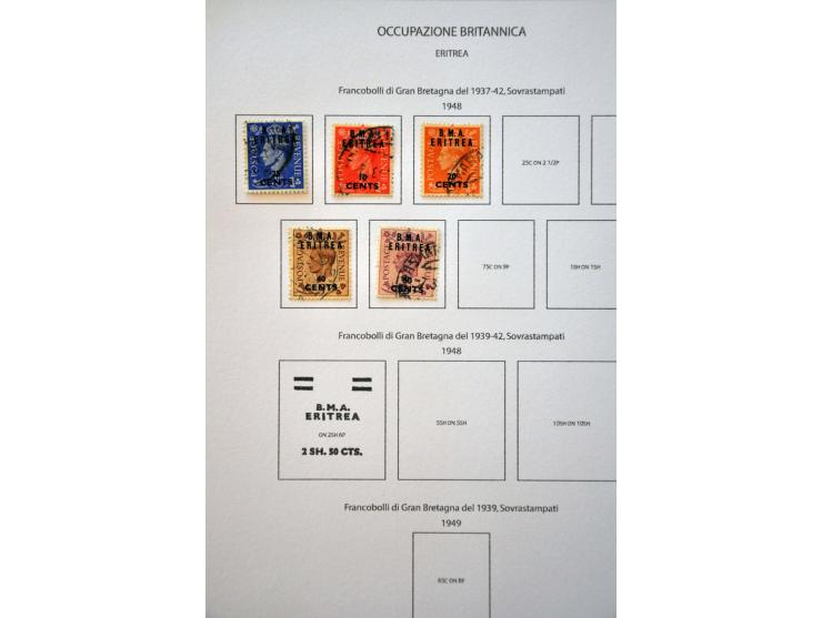 collectie */** met betere ex. w.b. portzegels op albumbladen 