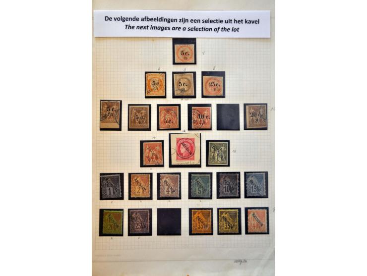 collectie 1885-1947 met betere ex. op albumbladen