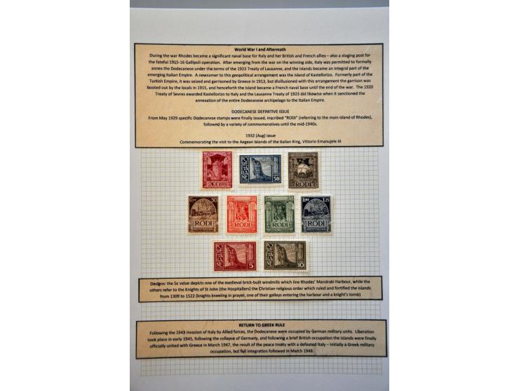 , Kreta en eilanden collectie 1861-1938 opgezet op blanco bladen 