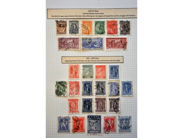, Kreta en eilanden collectie 1861-1938 opgezet op blanco bladen 