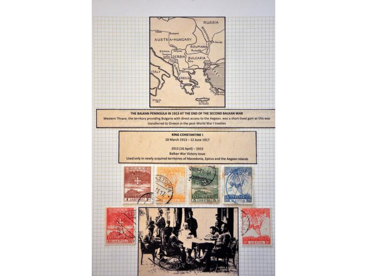 , Kreta en eilanden collectie 1861-1938 opgezet op blanco bladen 