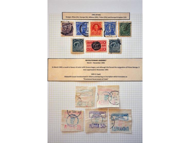 , Kreta en eilanden collectie 1861-1938 opgezet op blanco bladen 