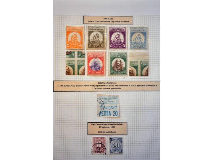 , Kreta en eilanden collectie 1861-1938 opgezet op blanco bladen 