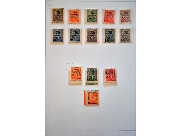 bezetting WO II, collectie */** w.b. Albanië, Ionische eilanden, Montenegro etc. met beter materiaal en variëteiten op bladen