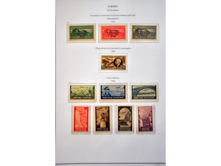 bezetting WO II, collectie */** w.b. Albanië, Ionische eilanden, Montenegro etc. met beter materiaal en variëteiten op bladen