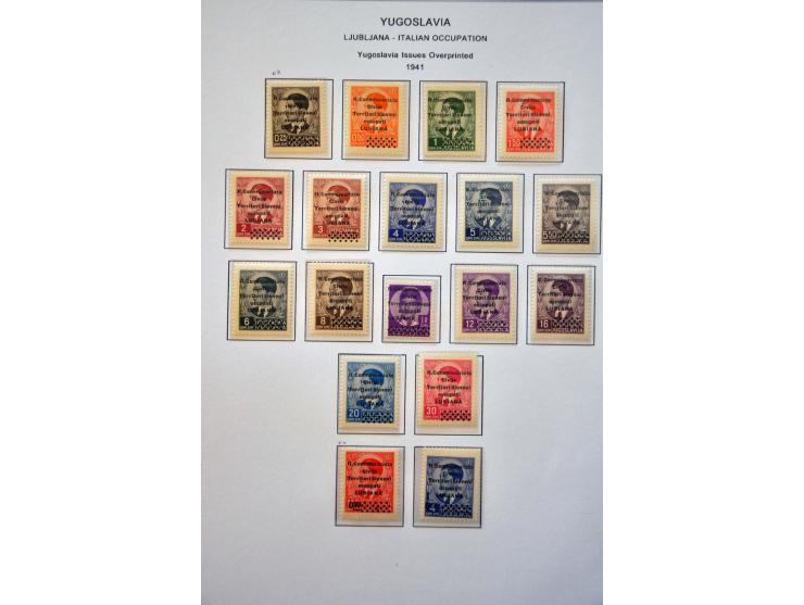 bezetting WO II, collectie */** w.b. Albanië, Ionische eilanden, Montenegro etc. met beter materiaal en variëteiten op bladen