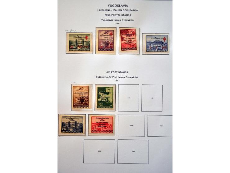 bezetting WO II, collectie */** w.b. Albanië, Ionische eilanden, Montenegro etc. met beter materiaal en variëteiten op bladen