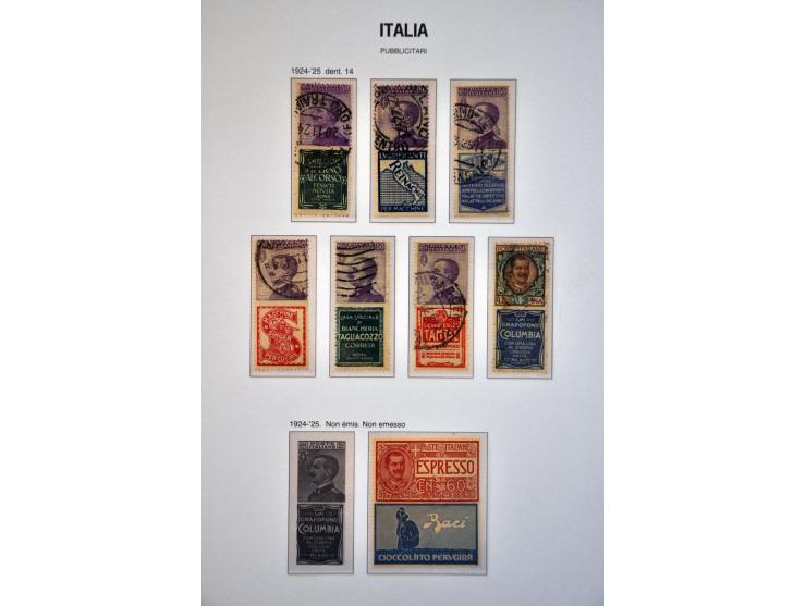 Pubblicitari, collectie meest gestempeld op albumbladen