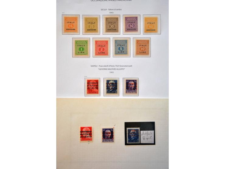 Geallieerde bezetting WO II, collectie */** w.b. beter materiaal en enkele variëteiten op bladen