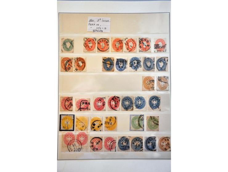 klassieke collectie, */gestempeld, gespecialiseerd op papiersoort, tandingen, stempels, Kehrdrücken, Rotfrankerungen etc. op 
