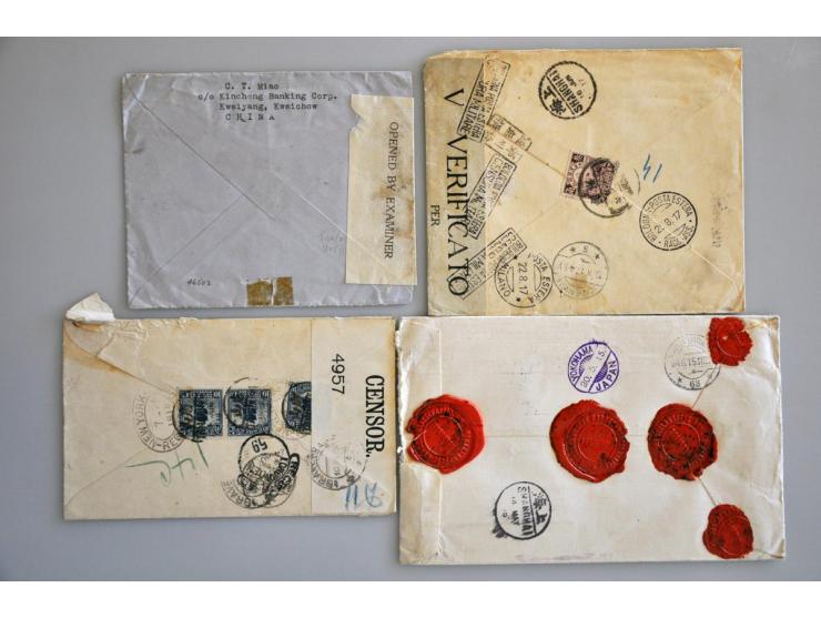 13 better covers 1915-1947 including Air Mail and censored