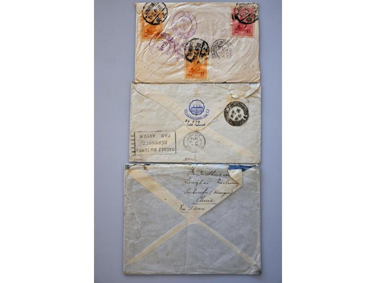13 better covers 1915-1947 including Air Mail and censored