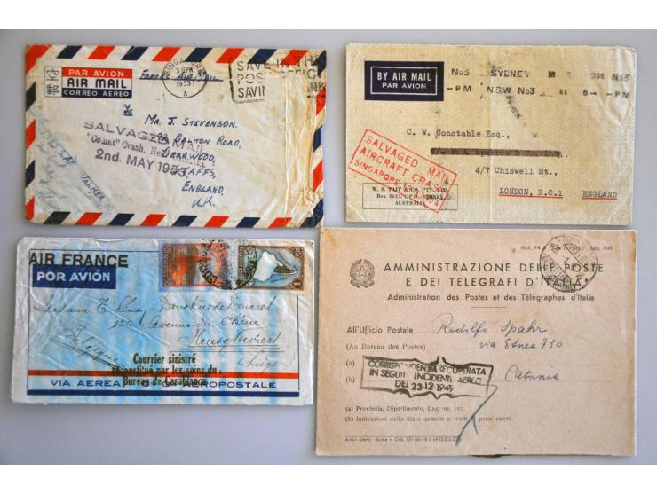 6 crash covers 1937-1953 w.b. Cristobal Aug.3, 1937 en Comet Crash 2nd MAY 1953