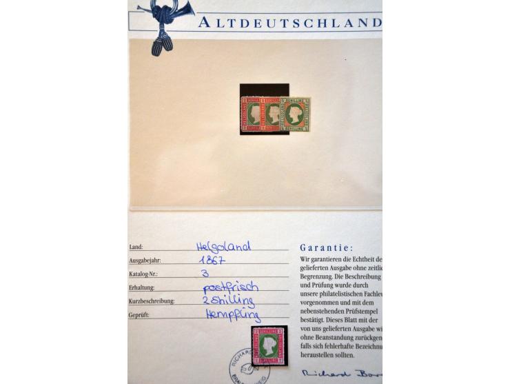 kwalitatief mooie collectie met goed klassiek, ongetand meest breedgerande zegels, o.m. goed Baden en Beieren w.b. enige brie