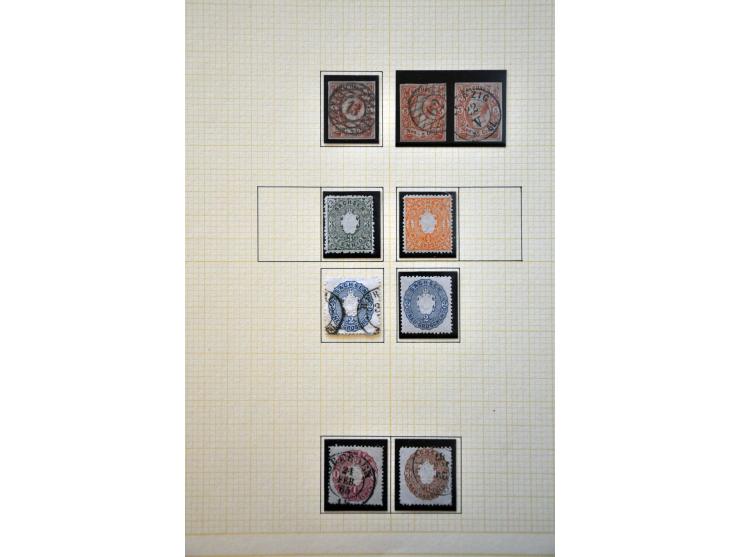 kwalitatief mooie collectie met goed klassiek, ongetand meest breedgerande zegels, o.m. goed Baden en Beieren w.b. enige brie