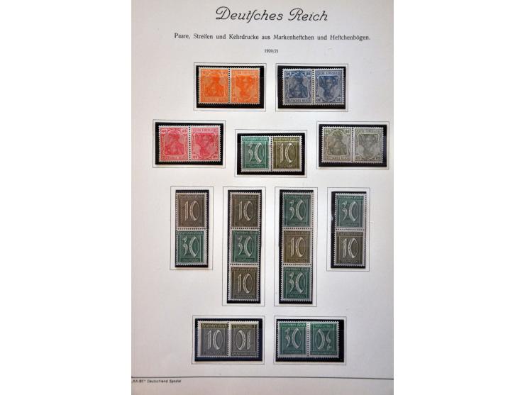 en Bondsrepubliek collectie samenhangenden (Zusammendrucke) 1913-1958 meest */** met betere ex. in KaBe klemband