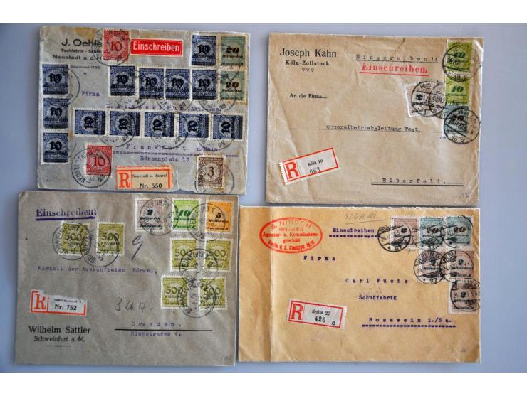 ca. 175 Infla covers w.b. naar het buitenland verzonden in doosje