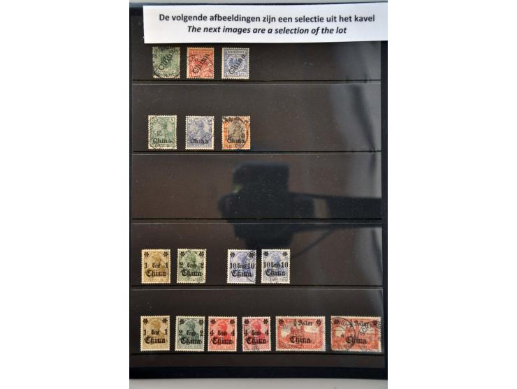 en postkantoren, collectie w.b. Deutsch Neu Guinea Mi. nr. 19 gestempeld op fragment certificaat Jäschke, in ringband