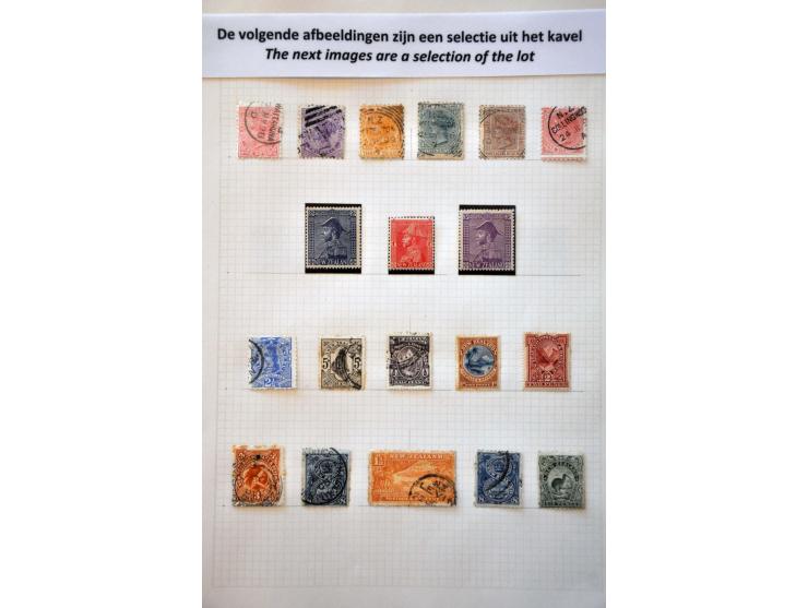 en New Zealand, collectie tot ca. 1974 met beter materiaal keurig opgezet in blanco album