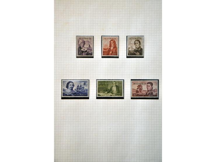 en New Zealand, collectie tot ca. 1974 met beter materiaal keurig opgezet in blanco album