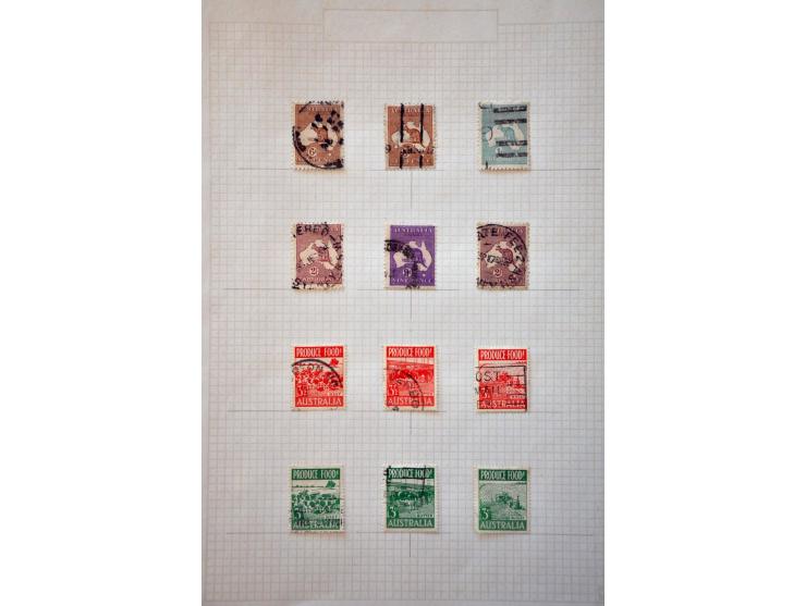 en New Zealand, collectie tot ca. 1974 met beter materiaal keurig opgezet in blanco album