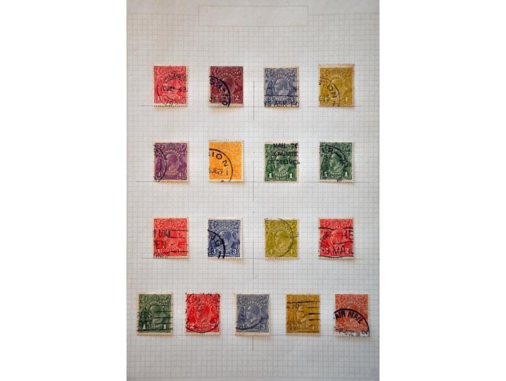 en New Zealand, collectie tot ca. 1974 met beter materiaal keurig opgezet in blanco album