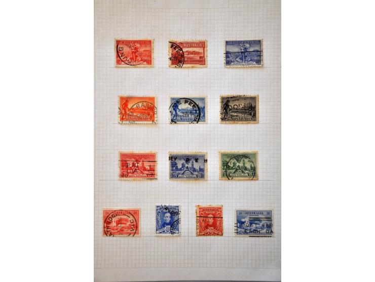 en New Zealand, collectie tot ca. 1974 met beter materiaal keurig opgezet in blanco album