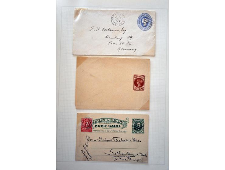 , New Foundland, Prince Edward Island etc., collectie tot ca. 2000 meest gestempeld w.b. poststukken (meest New Foundland) in