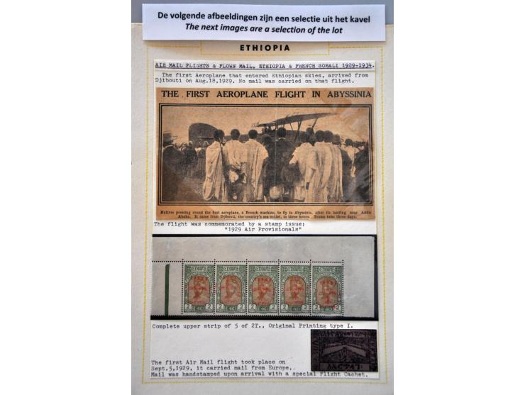 luchtpostzegels, gespecialiseerde collectie w.b. variëteiten in ringband 